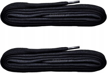 CZARNE PŁASKIE 7 MM POLIESTROWE SZNUROWADŁA 160 cm