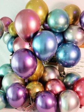 Разноцветные латексные шары, 50 шт., смесь хромированных украшений