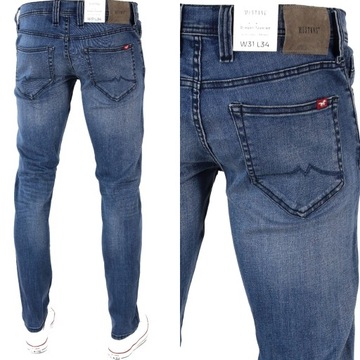 MUSTANG OREGON TAPERED SLIM SPODNIE JEANS _ W34 L30