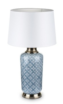 ceramiczna lampa stołowa retro vintage z abażurem