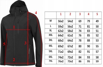 KURTKA MĘSKA SOFTSHELL PRZEJŚCIOWA WIOSENNA 5000 KAPTUR 34Z5 CZARNA 6XL