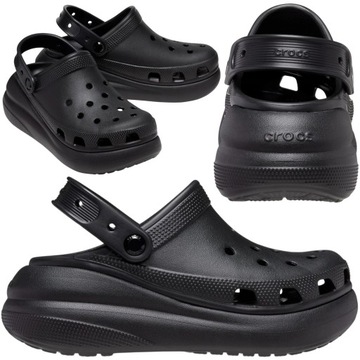 crocs damskie chodaki na platformie classic crush lekkie wysokie 37-38 W7