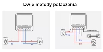 MINI PRZEŁĄCZNIK DOPUSZKOWY SCHODOWY WiFi 2 CH 16A TUYA SMART
