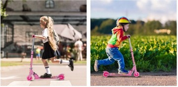 HULAJNOGA TRÓJKOŁOWA DLA DZIECI TOBBI-TOYS BALANSOWA KOŁA LED RÓŻOWA PRINCE