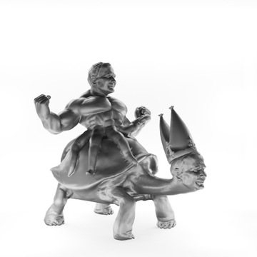 FIGURKA RPG SERIA POTWORY PAPAMOBIL - SZARY 102X74 MM
