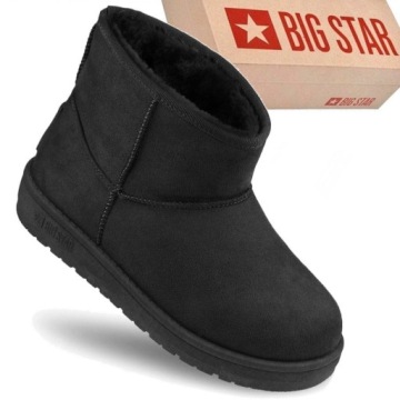 BUTY DAMSKIE ZIMOWE BIG STAR ŚNIEGOWCE OCIEPLANE BOTKI TRZEWIKI