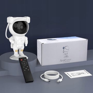 LAMPKA NOCNA LED PROJEKTOR GWIAZD NIEBA ASTRONAUTA DLA DZIECI