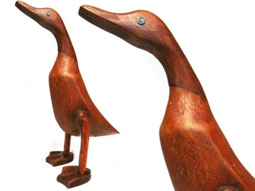 Rzeźba KACZKA z Drewna Egzotycznego 30cm