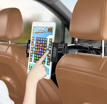 REGULOWANY UCHWYT SAMOCHODOWY NA TABLET TELEFON ZAGŁÓWEK SIEDZENIE DO AUTA