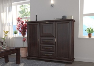 DĘBOWA STYLOWA KOMODA BAREK kredens drewniany