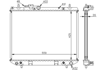 CHLADIČ MOTORU DAIHATSU TERIOS 1.3 10.97-10.05