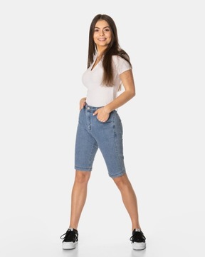 Duże Krótkie Spodenki Damskie Szorty Jeans 1070 42