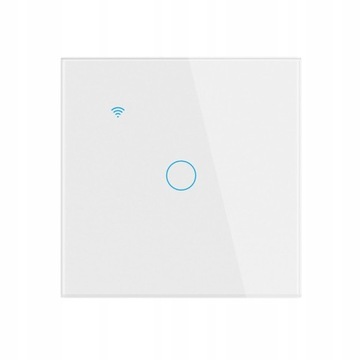 ВЫКЛЮЧАТЕЛЬ СТЕКЛЯННЫЙ WIFI ВЫКЛЮЧАТЕЛЬ СВЕТА, БЕЛЫЙ ОДИНОЧНЫЙ TUYA SMART FI60