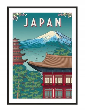OBRAZ PLAKAT W RAMIE 33x43 cm Japonia P1272
