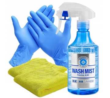 ZESTAW SOFT99 WASH MIST MIKROFIBRA RĘKAWICZKI