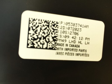 DODGE CALIBER 06 07 08 SVĚTLO LEVÝ EVROPA ORIGINÁLNÍ NOVÁ NR 79