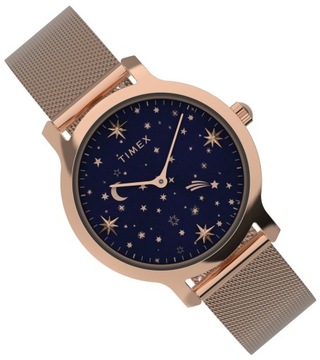 Klasyczny zegarek damski na bransolecie mesh Timex TW2W21400 Rose Gold