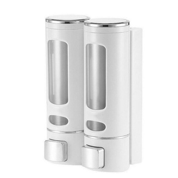 dwa białe 400 ml dozownik do mydła naścienny płynn
