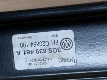 MECHANIZMUS OKNO VW PASSAT B8 LEVÝ ZADNÍ