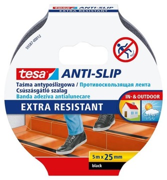 TESA 55587 TAŚMA ANTYPOŚLIZGOWA CZARNA 25mm/5m