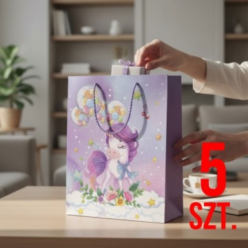 5 шт. Сумка Подарункова Паперова Декоративна Набір Єдиноріг