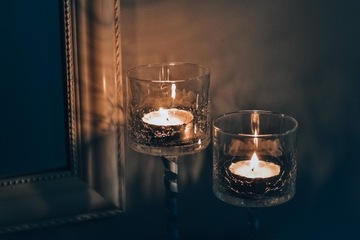 ПОДСВЕЧА СТЕКЛЯННАЯ НА НОЖКЕ 20 см KRAKLA