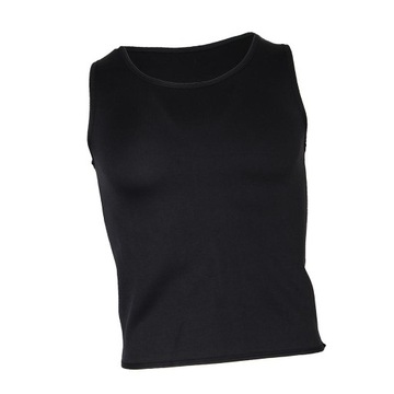 Męski neoprenowy gorsetowy kombinezon do sauny Tank Top koszulka treningowa L czarna