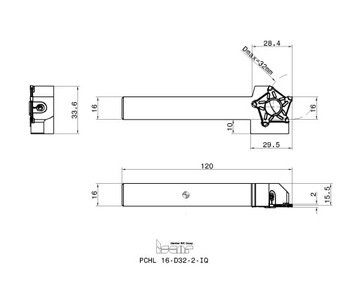НОЖ PCHR 16-D32-2-IQ ISCAR