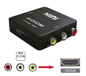 Konwerter z 3x Cinch RCA na HDMI Analog do Cyfrowy