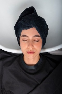 Turban ręcznik do włosów czepek satynowy do suszenia włosów szybkoschnący