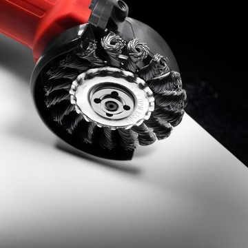 ПРОВОЛОЧНАЯ ДИСКОВАЯ ЩЕТКА ДЛЯ УГЛОВОЙ ШЛИФОВАЛЬНОЙ МАШИНЫ, BRIDNED GRINDER, 100 мм M14