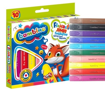 Pisaki mazaki flamastry trójkątne Jumbo Bambino 10