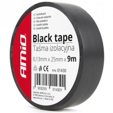 Taśma izolacyjna 25mm x 9m czarna