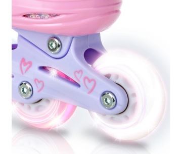 Регулируемые роликовые коньки 3в1 RAVEN Loret Lila/Pink 34-37 LED колеса
