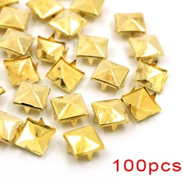 100Pcs Square Rivets 4 Claw Spikes And Studs Punk Leather Rivets For Jeans