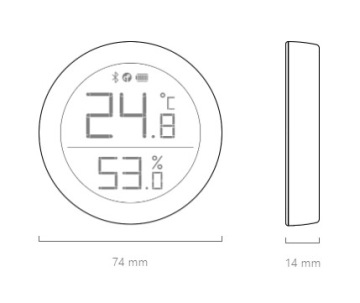 Датчик температуры/влажности Qingping HomeKit Thread