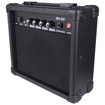 ZESTAW gitara elektryczna + wzmacniacz + pokrowiec + kostki + pasek