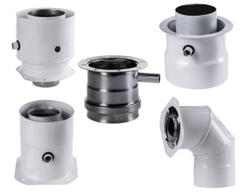 Adapter 60/100x80/125 TK kolanowy z odskraplaczem