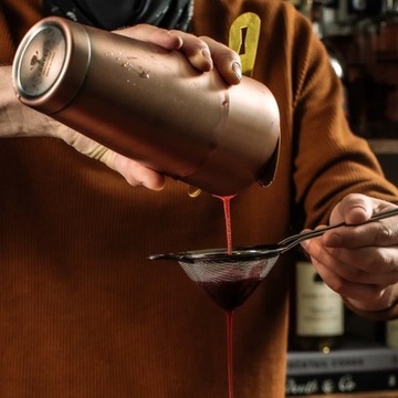 Оловянный шейкер Diamond Lattice, античная медь, Barfly, 830/530 мл