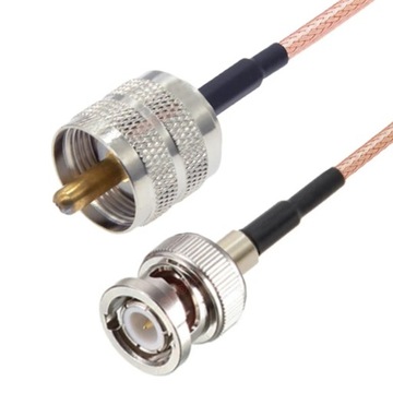 Pigtail BNC wtyk / UHF wtyk RG316 1m