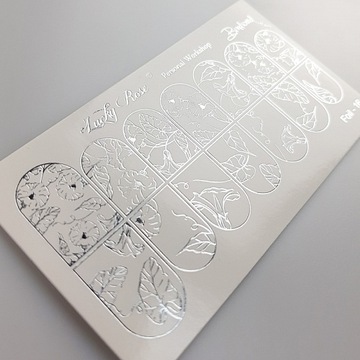 NAKLEJKI NA PAZNOKCIE LUCKY ROSE FOIL SILVER - 16