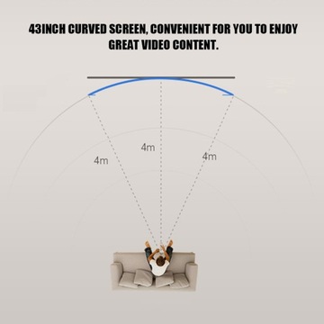 55-calowy, krzywizna 3000r, duży zakrzywiony ekran, inteligentny telewizor