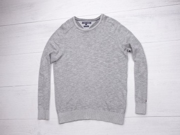 TOMMY HILFIGER SWETER Oryginalny MESKI PREMIUM Cotton Cashmere Z Logo SM