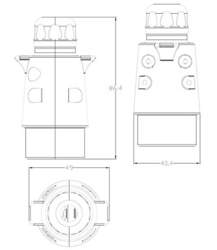 НАБОР НАСАДОК ДЛЯ БУКСИРОВОЧНОГО КРЮКА, 7 ШТ. МЕТАЛЛ + ОСНОВАНИЕ + ВИНТЫ