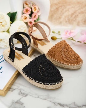 CZARNE ESPADRYLE DAMSKIE LOMI 38