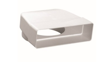KOLANO WENTYLACYJNE PŁASKIE ŁĄCZĄCE KANAŁ 204x60 Z KANAŁEM FI125 VENTS 540