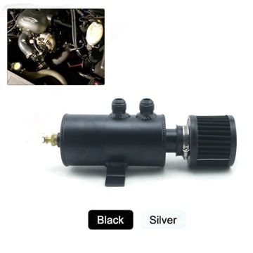 Universal 0.75L Oil Catch Can Tank with Breather Filter Aluminium 10~45633