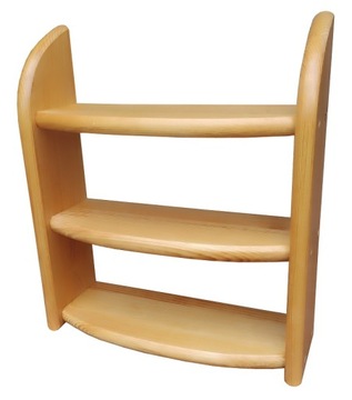 PÓŁKA KUCHENNA z drewna - trzy poziomowa OLCHA - 40cm