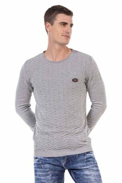 MĘSKI SWETER SWETEREK CIPO BAXX ELEGANCKI SLIM FIT