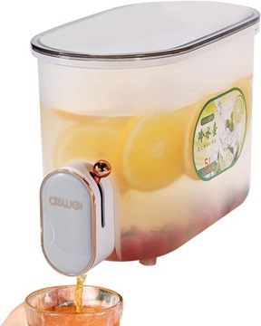 Dozownik do napojów z kranikiem, 5 l, z tworzywa sztucznego, dozownik